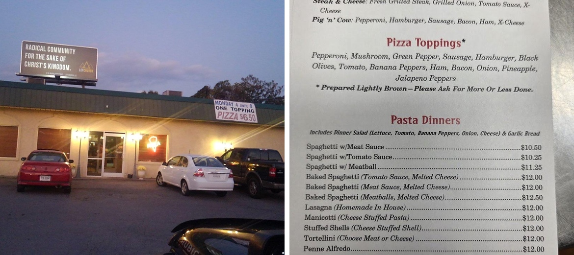 Pizza Town Menu